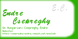 endre csepreghy business card